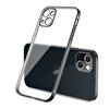 Gpack Apple Iphone 13 Kılıf Box Kamera Korumalı Renkli Silikon Siyah