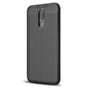 Gpack Huawei Mate 10 Lite Niss Silikon Deri Görünümlü Siyah Kılıf