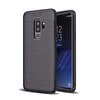 Smcase Samsung Galaxy S9 Plus Kılıf Deri Dokulu Silikon Siyah