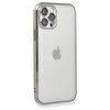 Teleplus iPhone 12 Pro Kılıf Kamera Korumalı Krep Lazer Silikon Gümüş