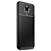 Gpack Samsung Galaxy J6 Kılıf Negro Karbon Dizayn Silikon + Nano Siyah