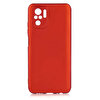 Gpack Xiaomi Redmi Note 10s Renkli Kamera Korumalı Premier Mat Silikon Kırmızı Kılıf