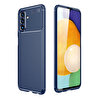 Gpack Samsung Galaxy A13 Kılıf Negro Karbon Görünüm Korumalı Dizayn Silikon Lacivert