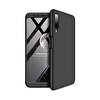 Teleplus Samsung Galaxy A7 2018 360 Full Koruma Sert Kapak Kılıf Siyah + Nano Ekran Koruyucu