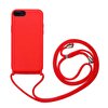 Teleplus iPhone 7 Plus Ropi Askılı Lsr Silikon Kırmızı Kılıf