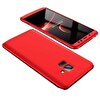 Teleplus Samsung Galaxy A8 2018 Plus 360 Full Korumalı Kırmızı Kapak