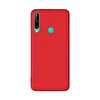 Smcase Huawei P40 Lite E Kılıf Mat Silikon Kırmızı + Nano Ekran Koruyucu