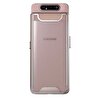 Smcase Samsung Galaxy A80 Gard Ultra Sert Silikon Kılıf Şeffaf + Tam Kapatan Cam