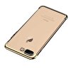 Gpack Apple iPhone 7 Plus Kılıf Colored Silikon + Nano Glass Gold