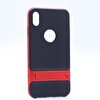 Teleplus iPhone XS Max Kılıf Standlı Silikon  Kırmızı