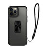 Teleplus iPhone 12 Pro Max Vbax Hybrid Standlı Silikon Siyah Kılıf