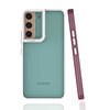 Teleplus Samsung Galaxy S22 5g Kılıf Renkli Bumper Hybrid Mima Silikon Bordo