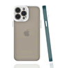 Teleplus Apple iPhone 12 Pro Max Renkli Bumper Hybrid Mima Silikon Yeşil Kılıf