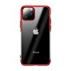 Gpack Apple iPhone 11 Pro Max Kılıf Colored Silikon Yumuşak + Nano Glass Kırmızı
