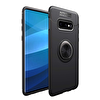Teleplus Samsung Galaxy S10e Kılıf Ravel Yüzüklü Silikon  Siyah