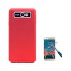 Teleplus Samsung Galaxy J7 Prime Line Sert Kapak Kılıf Kırmızı + Cam Ekran Koruyucu
