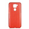 Teleplus Xiaomi Redmi Note 9 Kılıf Simli Silikon Kırmızı