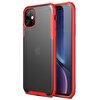 Teleplus iPhone 12 Mini Kılıf Vonk Hibrit Silikon Kırmızı + Tam Kapatan Ekran Koruyucu