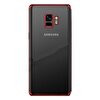 Gpack Samsung Galaxy A8 2018 Kılıf Colored Silikon + Nano Glass Kırmızı