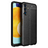 Gpack Samsung Galaxy A13 Kılıf Niss Silikon Deri Görünümlü Korumalı Siyah