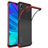 Teleplus Huawei Y5 2019 Lüks Lazer Silikon Kılıf Kırmızı + Nano Ekran Koruyucu