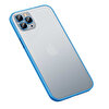 Teleplus iPhone 13 Pro Max Retro Renkli Bumper Tpu Silikon Mavi Kılıf
