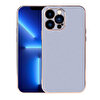 Gpack Apple iPhone 13 Pro Max Viyana Kenarları Renkli Kamera Korumalı Silikon Petrol Mavisi Kılıf