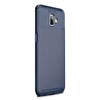 Gpack Samsung Galaxy J6 Plus Kılıf Negro Karbon Dizayn Silikon + Nano Lacivert