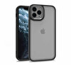 Teleplus iPhone 11 Pro Max Renkli Bumper Hybrid Flora Silikon Siyah Kılıf
