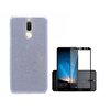 Teleplus Huawei Mate 10 Lite Simli Silikon Kılıf Mavi + Tam Kapatan Cam