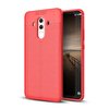 Teleplus Huawei Mate 10 Pro Deri Dokulu Silikon Kırmızı Kılıf