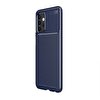 Teleplus Samsung Galaxy A32 4G Negro Karbon Silikon Lacivert Kılıf + Nano Ekran Koruyucu