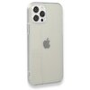 Teleplus Apple iPhone 12 Pro Max Kamera Korumalı Krep Lazer Silikon Şeffaf Kılıf