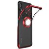 Gpack Huawei Honor 10 Lite Gess Yüzüklü Mıknatıslı Silikon Kılıf + Nano Glass Kırmızı