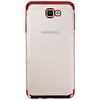 Gpack Samsung Galaxy J7 Prime Renkli Silikon Köşe Renkli Kırmızı Kılıf