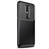 Gpack Nokia 5.1 Plus Negro Karbon Dizayn Silikon Siyah Kılıf