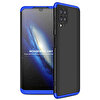Gpack Samsung Galaxy M32 4G Ays 3 Parçalı Önü Açık Sert Rubber Koruma Mavi Kılıf + Nano Cam Ekran Koruyucu