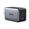 UGREEN USB Type-C QC 4.0 PD 3.0 GanX 65W 3 Portlu Koyu Gri Hızlı Şarj Cihazı