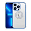 Teleplus iPhone 12 Pro Esta Lazer Kapak Mavi Kılıf