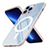 Gpack Apple iPhone 12 Pro Max Wireless Şarj Özellikli Buttom Magsafe Silikon Kapak Açık Pembe Kılıf