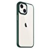 Teleplus Apple iPhone 14 Renkli Bumper Hybrid Krom Silikon Haki Yeşil Kılıf