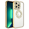 Teleplus Apple iPhone 12 Pro Kamera Korumalı Taslı Lazer Asya Kapak Altın Kılıf