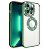 Teleplus Apple iPhone 12 Pro Max Kamera Korumalı Taslı Lazer Asya Kapak Yeşil Kılıf