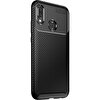 Teleplus Samsung Galaxy A20 Negro Karbon Silikon  Siyah Kılıf + Tam Kapatan Cam