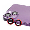 Gpack iPhone 14 Plus Metal Tekli CL07 Kırmızı Kamera Lens Koruyucu