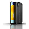 Gpack Samsung Galaxy A03 Kılıf Niss Silikon Deri Görünümlü Kamera Korumalı + Nano Siyah