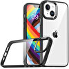 Teleplus Apple iPhone 14 Plus Kılıf Renkli Bumper Hybrid Flora Silikon Siyah + Nano Ekran Koruyucu