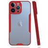 Teleplus iPhone 14 Pro Kamera Korumalı Parfe Silikon Kırmızı Kılıf