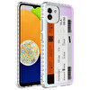 Teleplus Samsung Galaxy A03 Desenli Elegans Serisi Silikon Beyaz KılıfKılıf