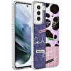 Teleplus Samsung Galaxy S21 Fe Desenli Elegans Serisi Silikon Lacivert Kılıf